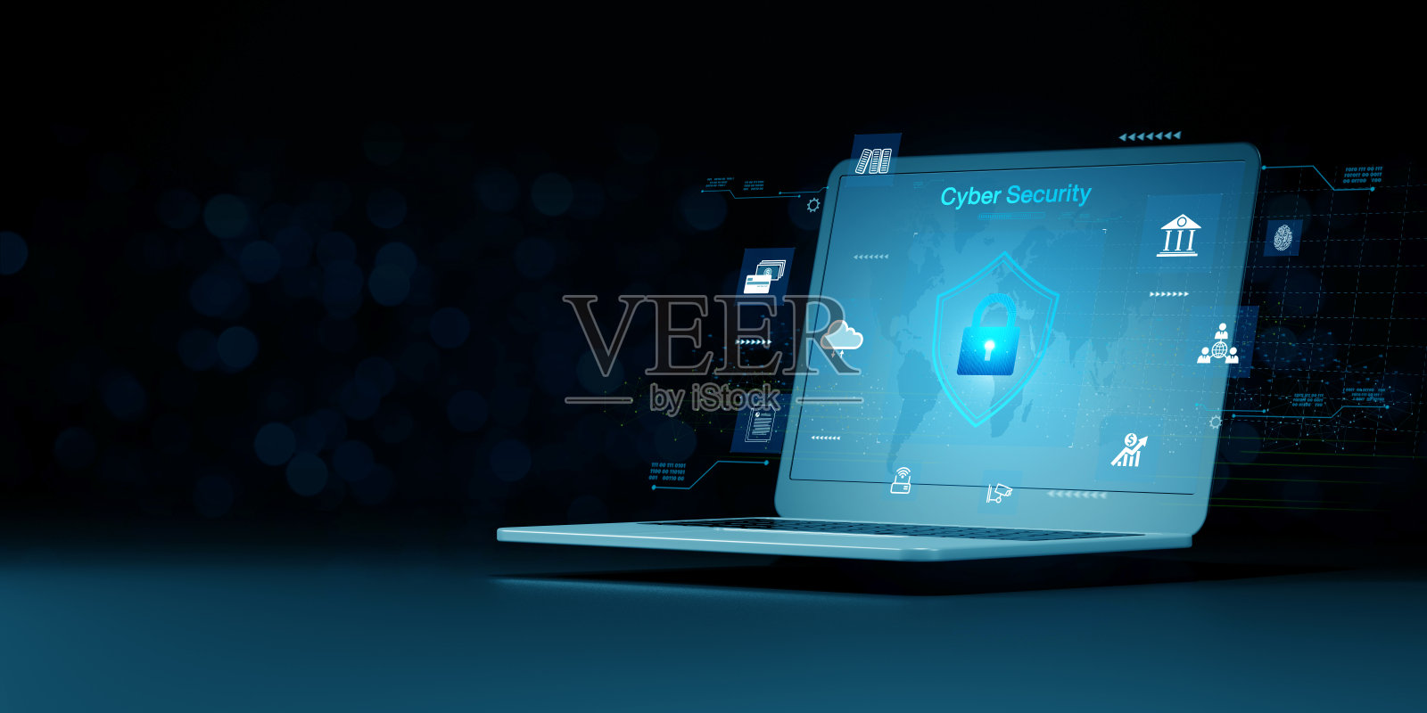 网络安全服务概念主板和安全认证网络或AI法规与登录和连接。照片摄影图片