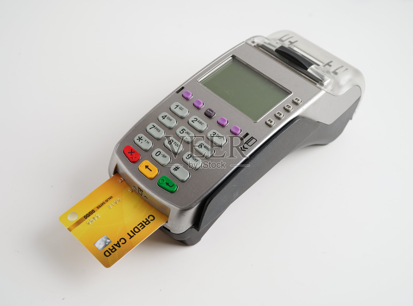 支付POS终端的金融和购物业务和技术。照片摄影图片