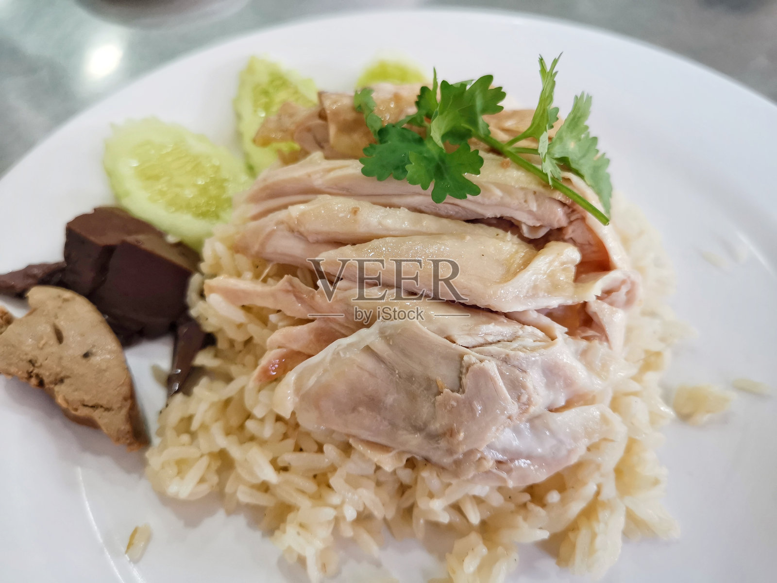 鸡饭蒸新加坡菜照片摄影图片