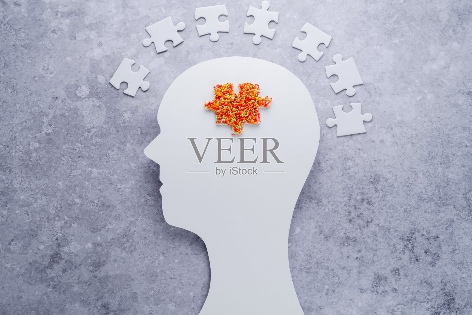 心理健康与内在儿童关系概念。照片摄影图片