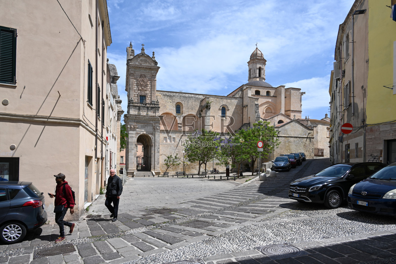 意大利撒丁岛萨萨里的圣大教堂Nicolás。照片摄影图片