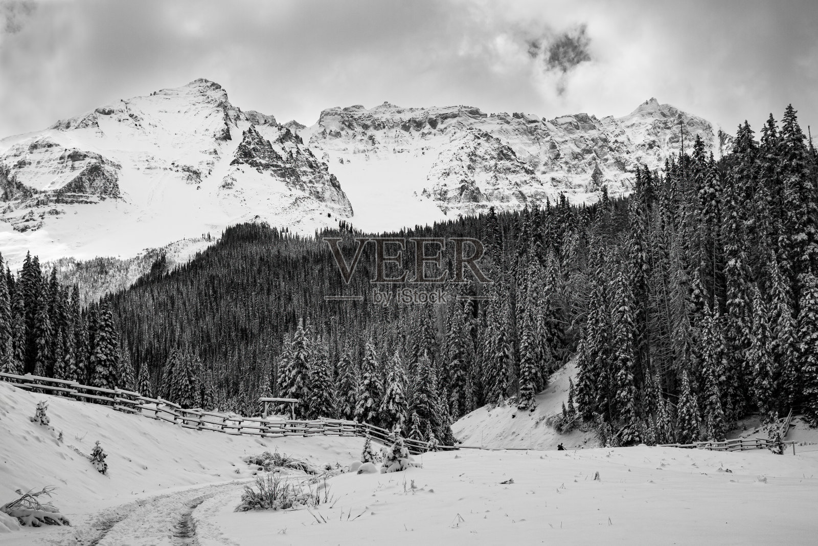 科罗拉多州的圣胡安山脉-冬季风景照片摄影图片