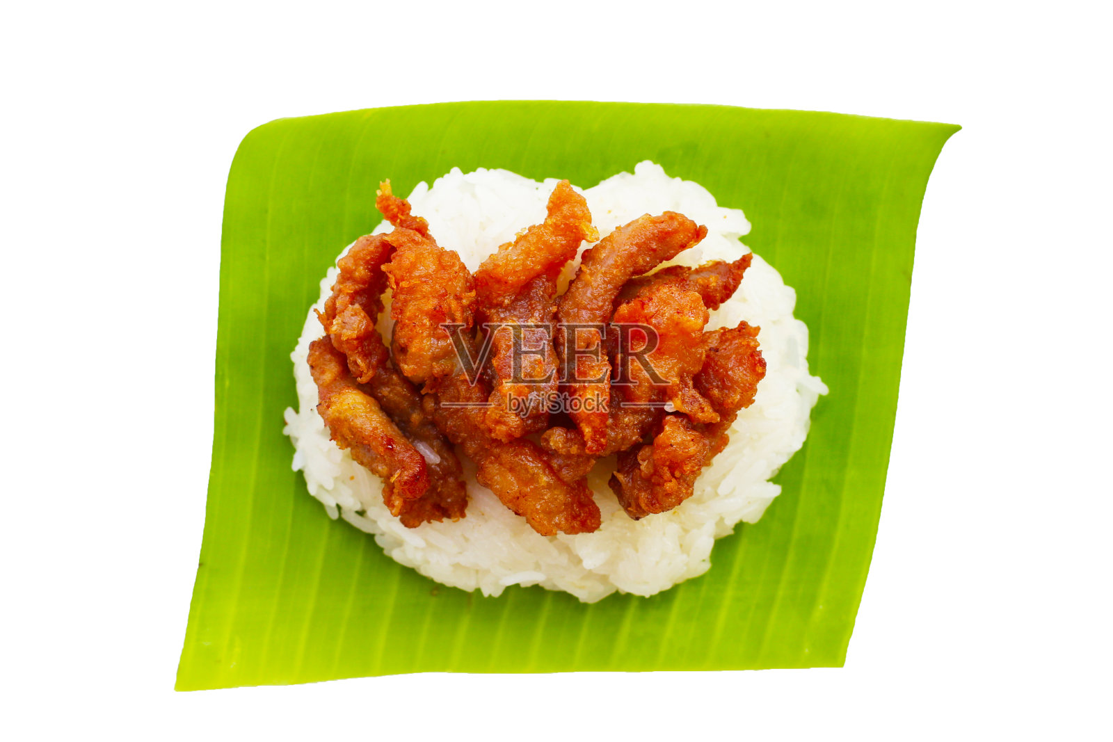 糯米炒猪肉照片摄影图片