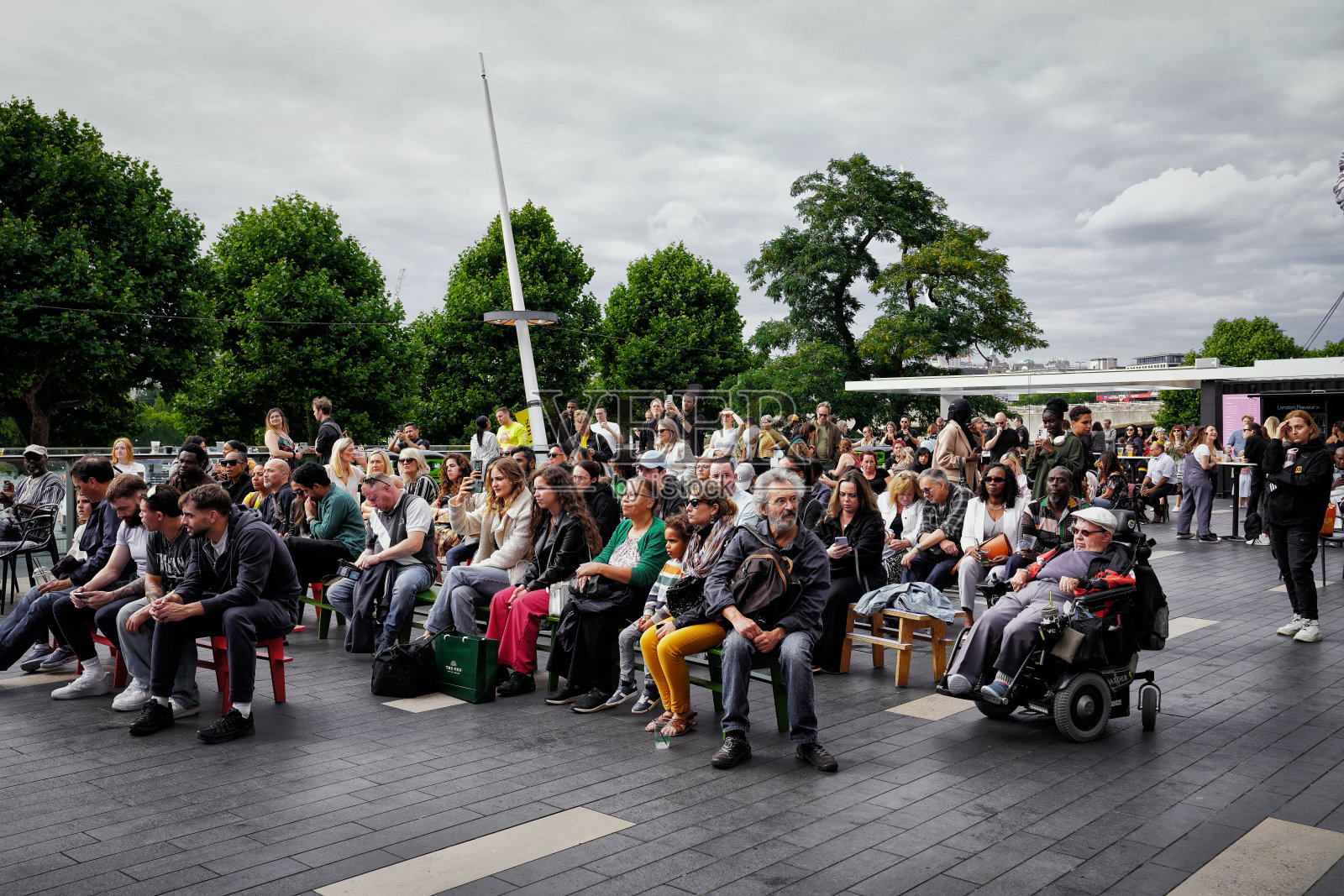 南岸文化场馆，南岸中心沿泰晤士河伦敦河滨景观，英格兰，英国照片摄影图片