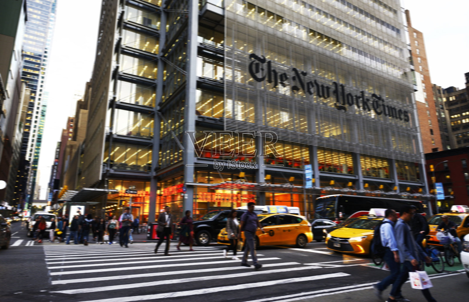 纽约时报总部。照片摄影图片