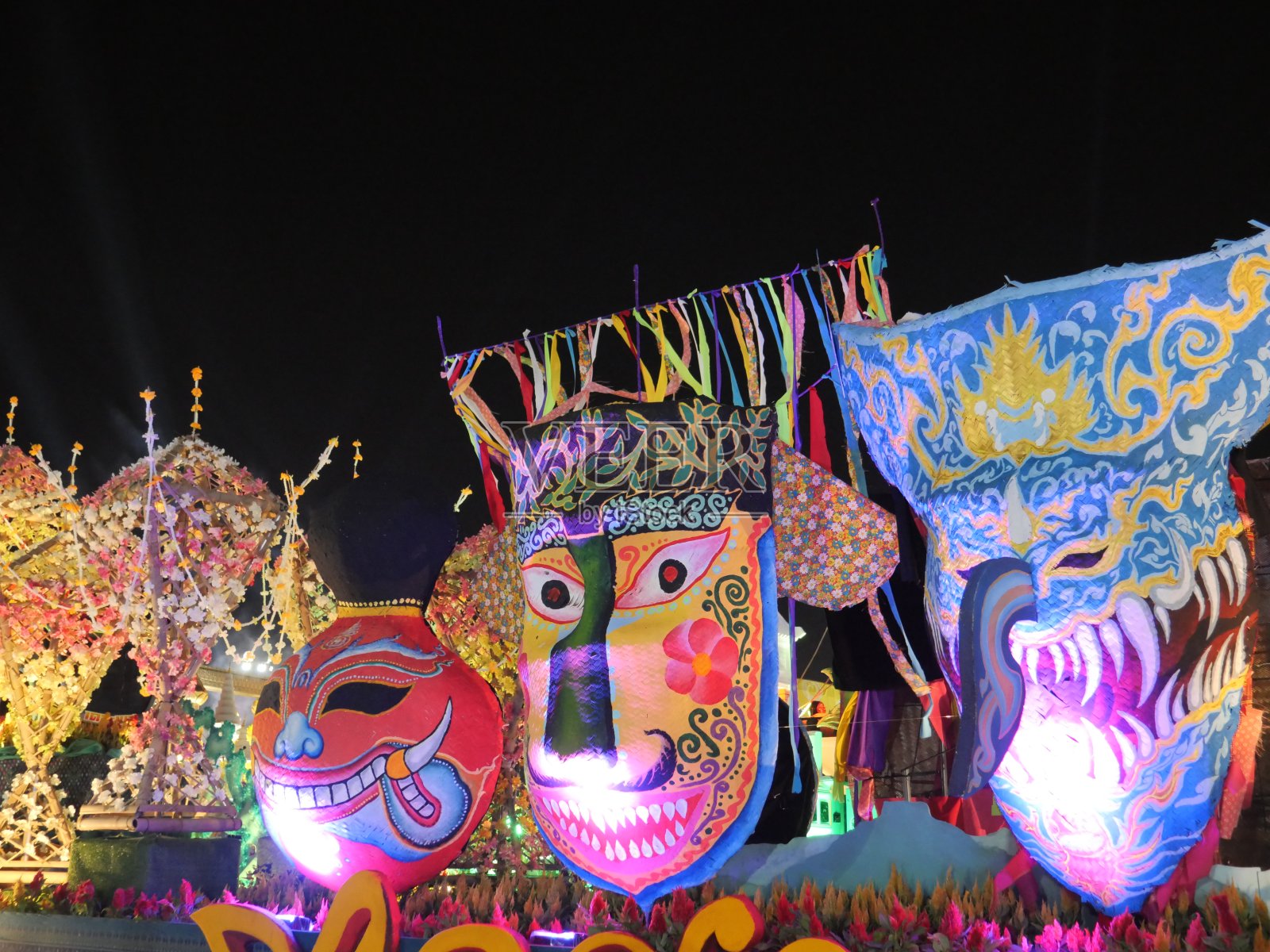 宋干节的文化游行照片摄影图片