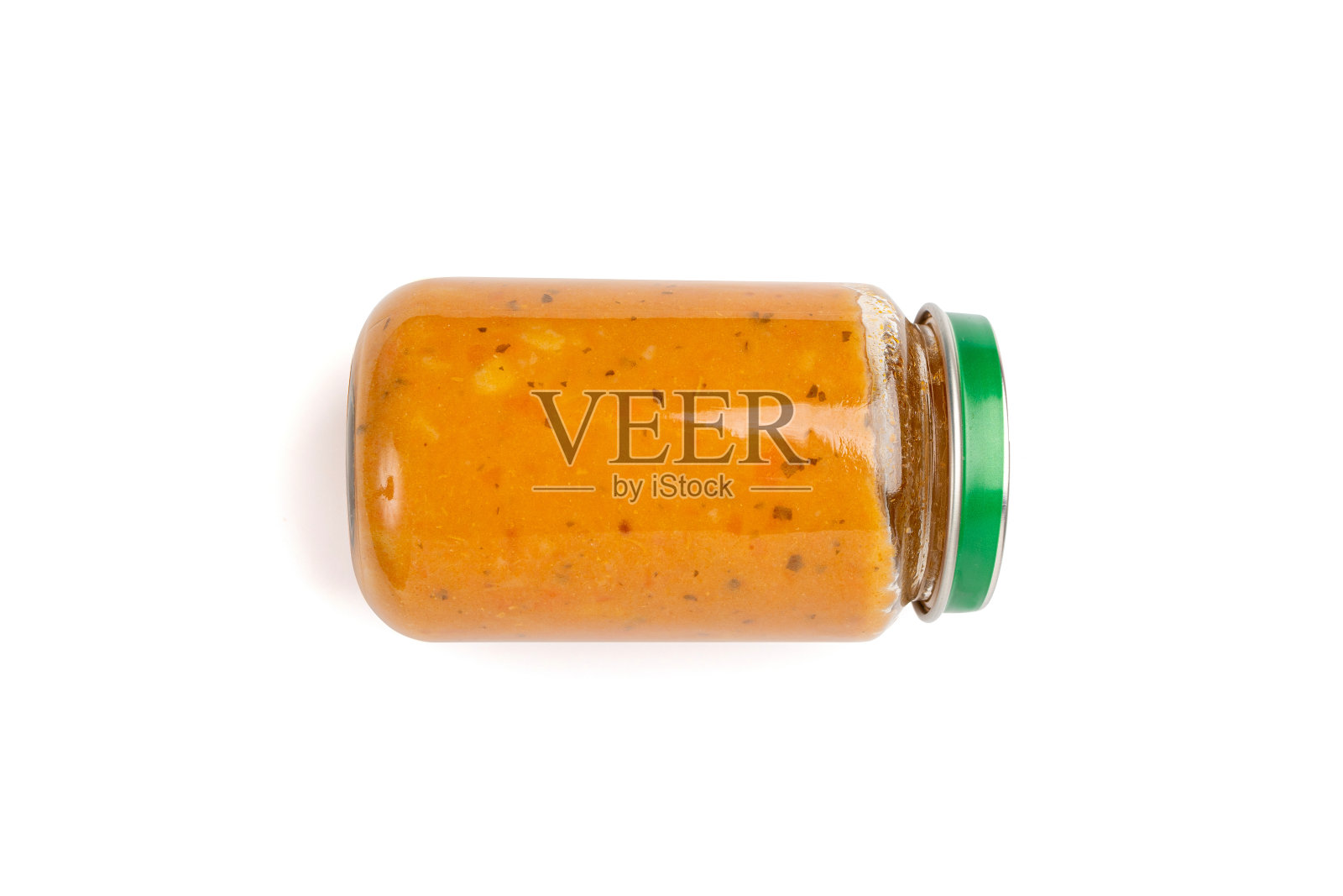 采购产品婴儿食品罐分离，儿童泥玻璃瓶，健康的儿童营养，幼儿饮食，小罐与婴儿食品照片摄影图片