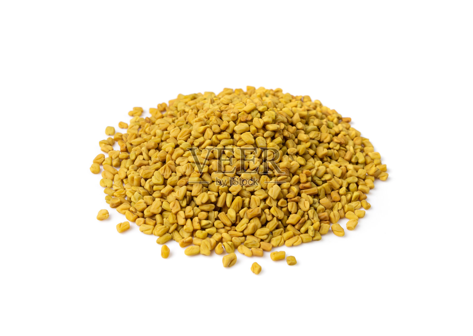 葫芦巴籽分离，干Trigonella，辛辣Methi Dana谷物，印度厨房调味配料照片摄影图片