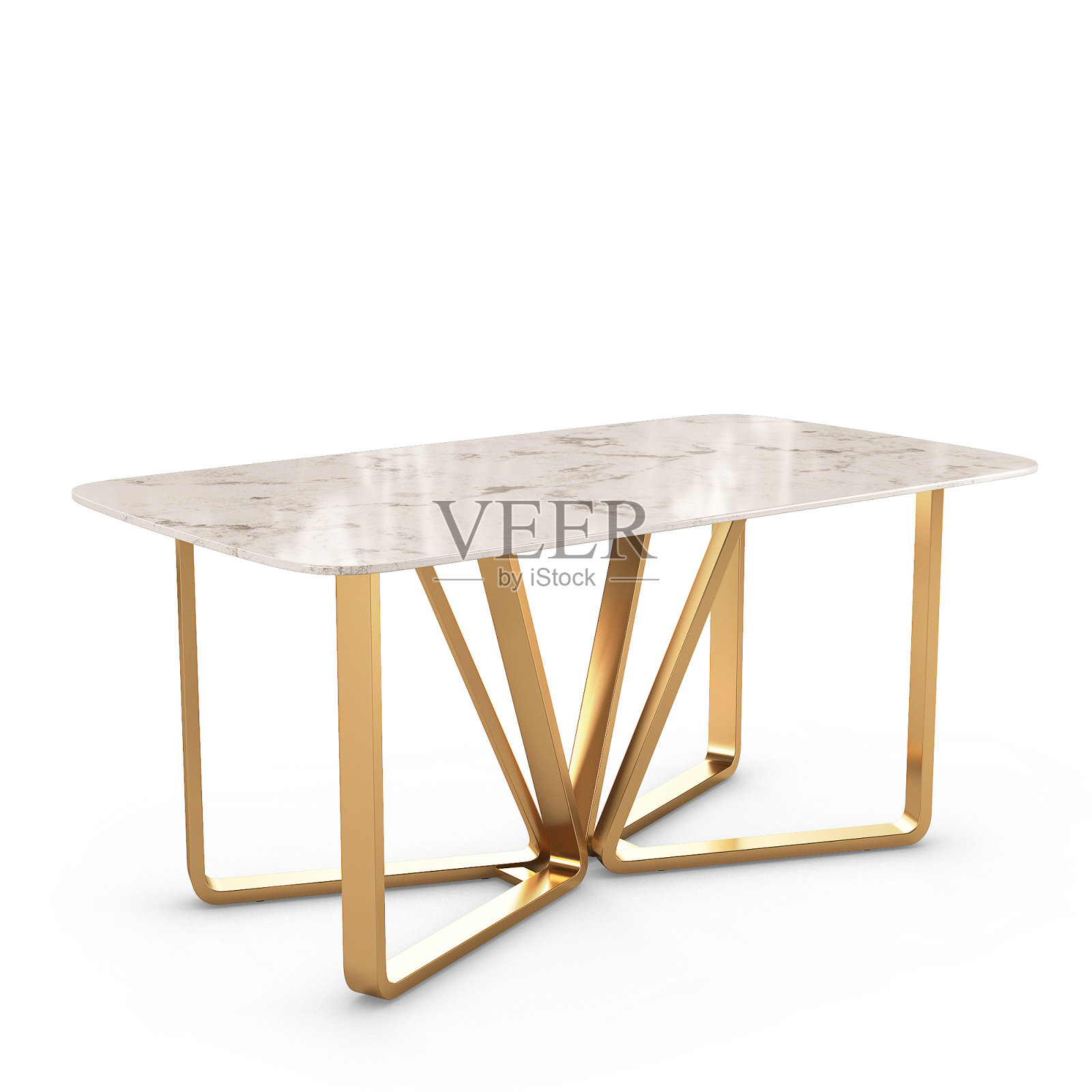 金色餐台的3d渲染照片摄影图片