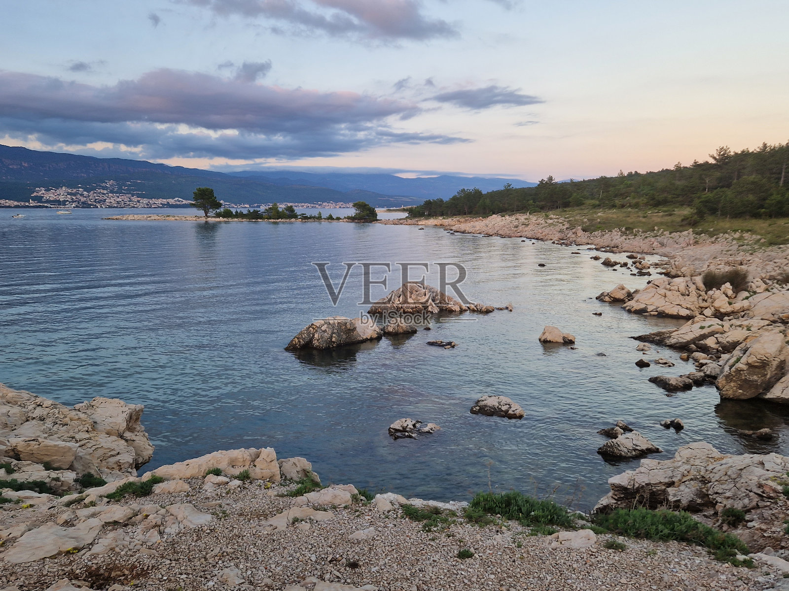 克尔克岛-日落照片摄影图片