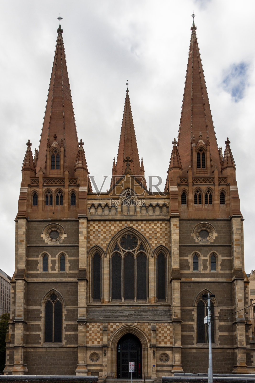 墨尔本圣保罗大教堂，墨尔本CBD，维多利亚州，澳大利亚照片摄影图片