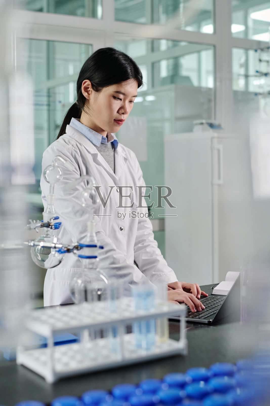 在数据库中输入实验结果照片摄影图片