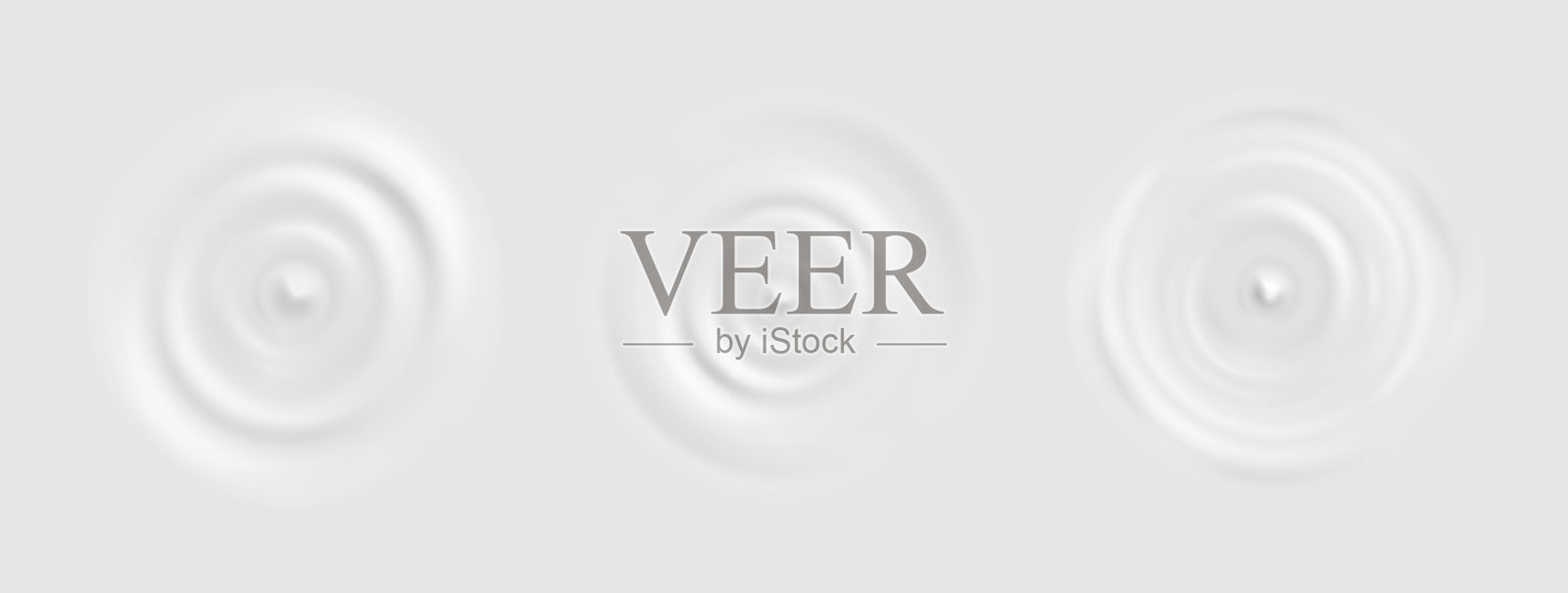 牛奶滴飞溅波。白色的水波纹集。3d液体圆形酸奶抽象表面顶部视图工具包。圆形声音运动收集。化妆品面霜和乳液光滑的环形设计。乳白色液体饮料插画图片素材