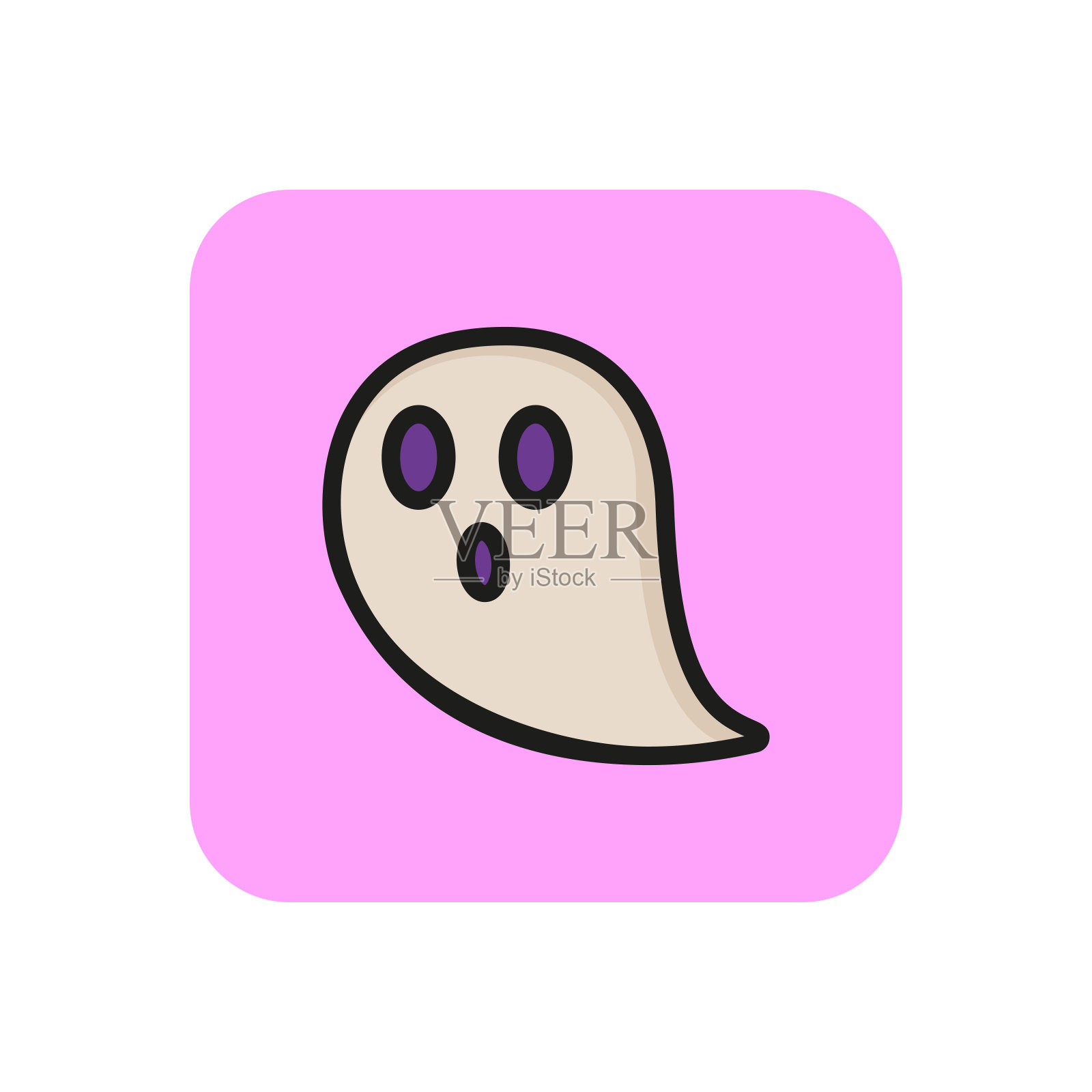 鬼制作boo线图标插画图片素材