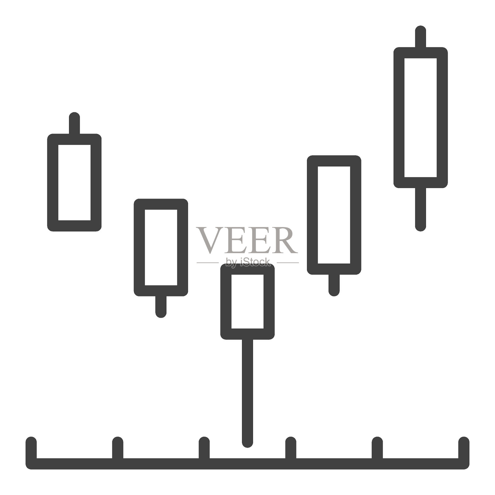 锤子烛台图矢量线性图标或符号插画图片素材
