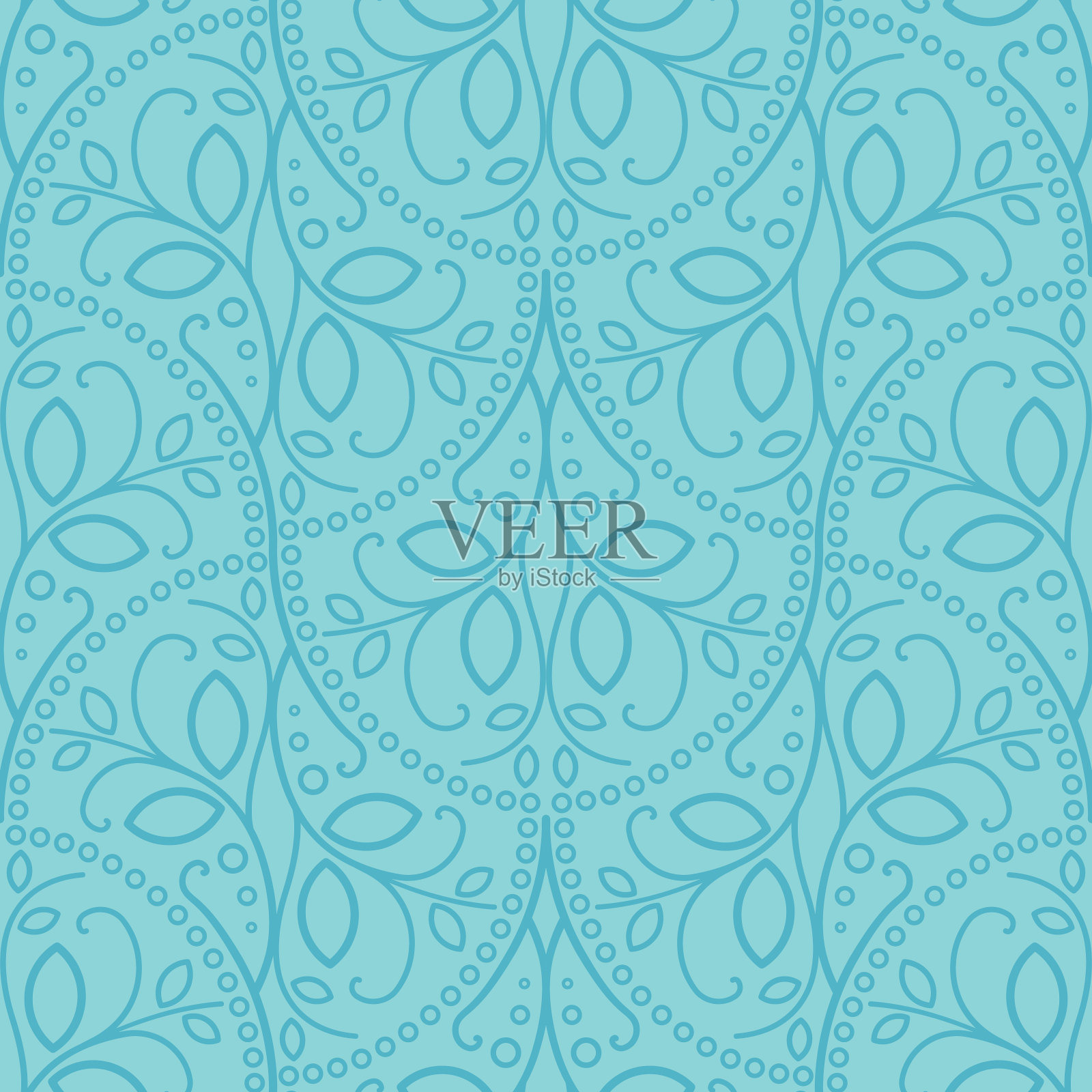 矢量复古阿拉伯无缝图案插画图片素材