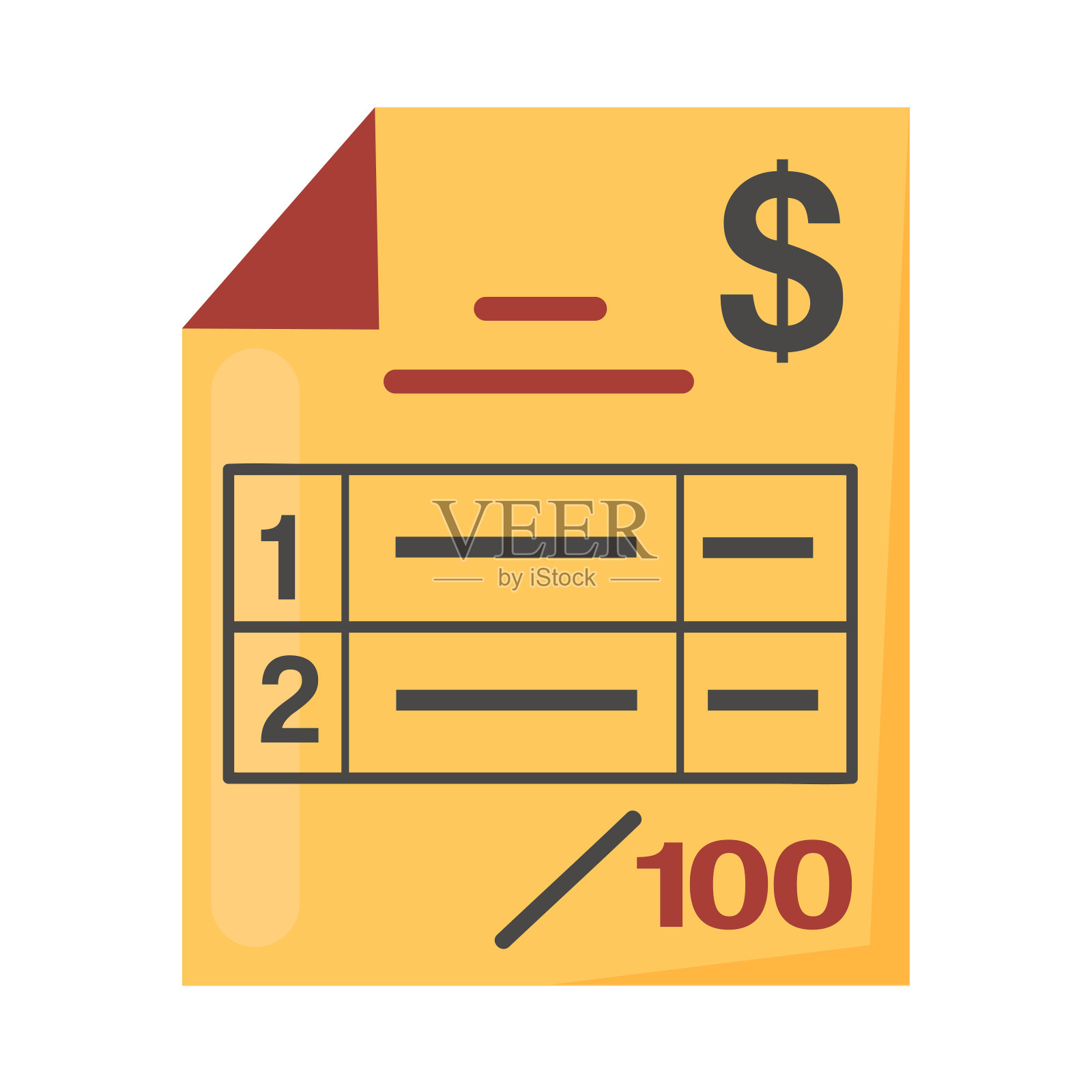 发票图标剪贴画头像logtotype隔离矢量插图插画图片素材