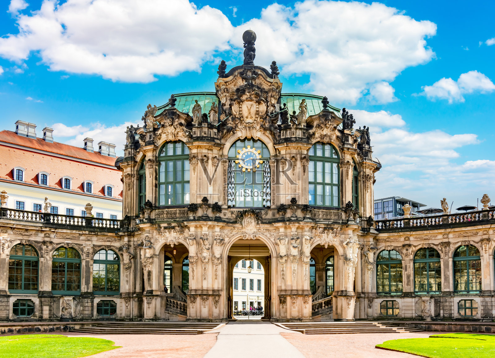 德累斯顿的茨温格，德国照片摄影图片