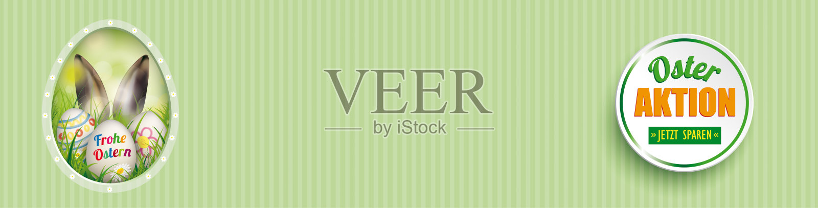 德语文本Osteraktion, Jetzt Sparen，翻译复活节销售，现在节省。Eps 10矢量文件。插画图片素材