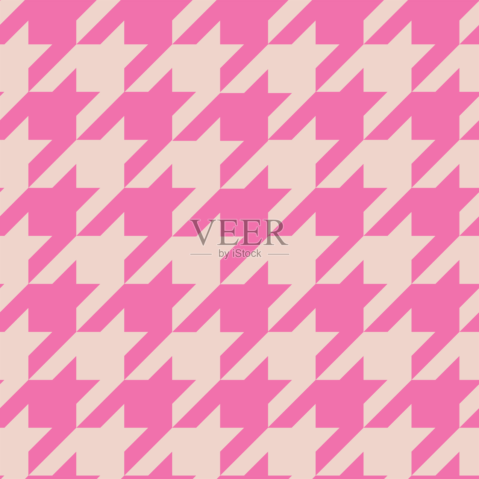 亮粉色犬牙无缝图案。插画图片素材