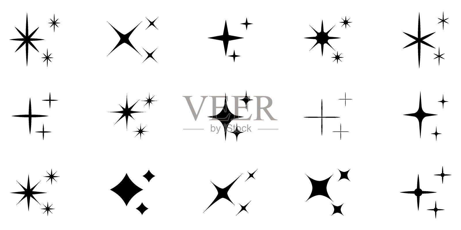 发光。发光图标。轮廓的风格。插画图片素材