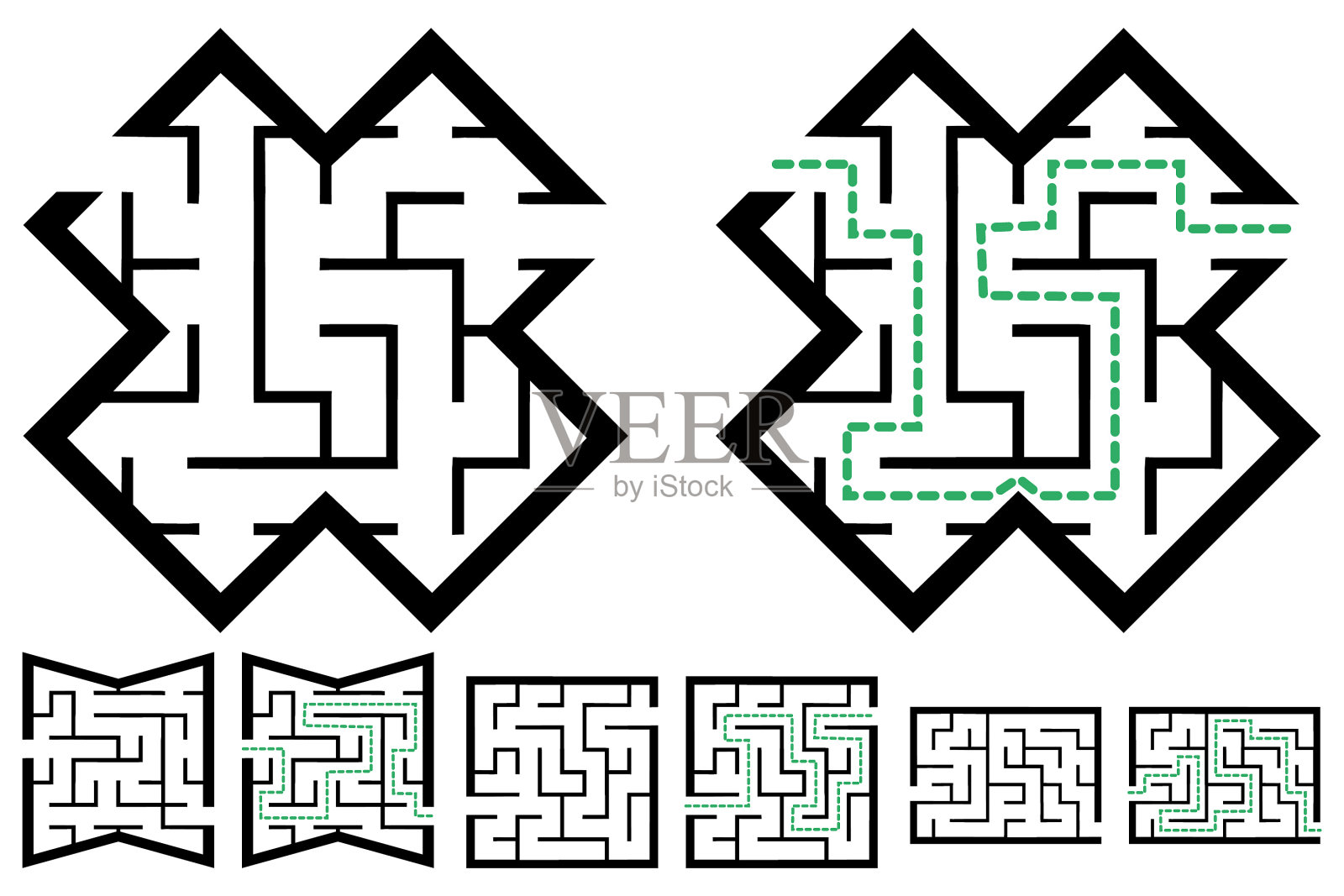 简单的迷宫插画图片素材