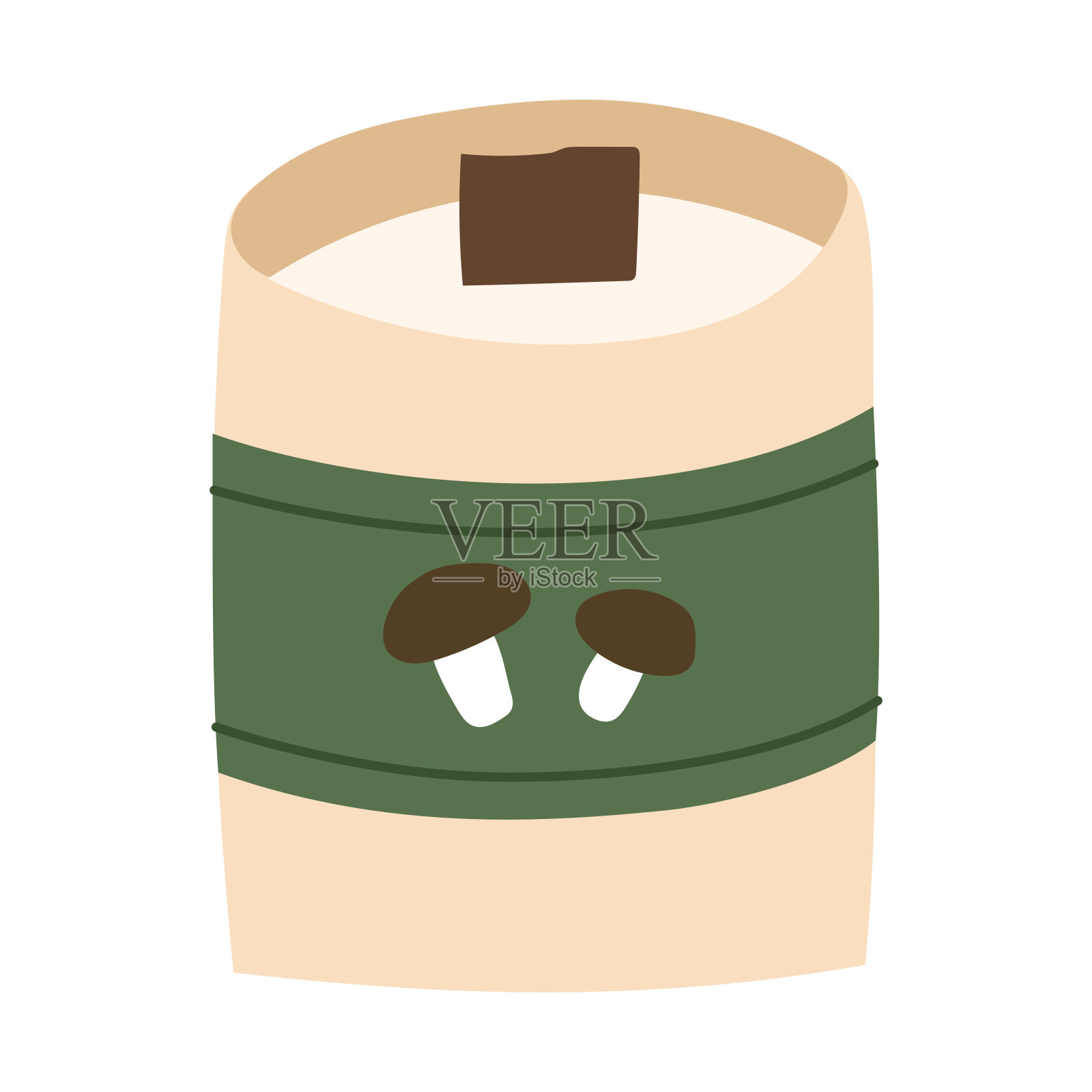 舒适的秋天香味蜡烛。芳香手绘hygge蜡烛与木制灯芯。芳香疗法和放松。平面矢量插图。插画图片素材