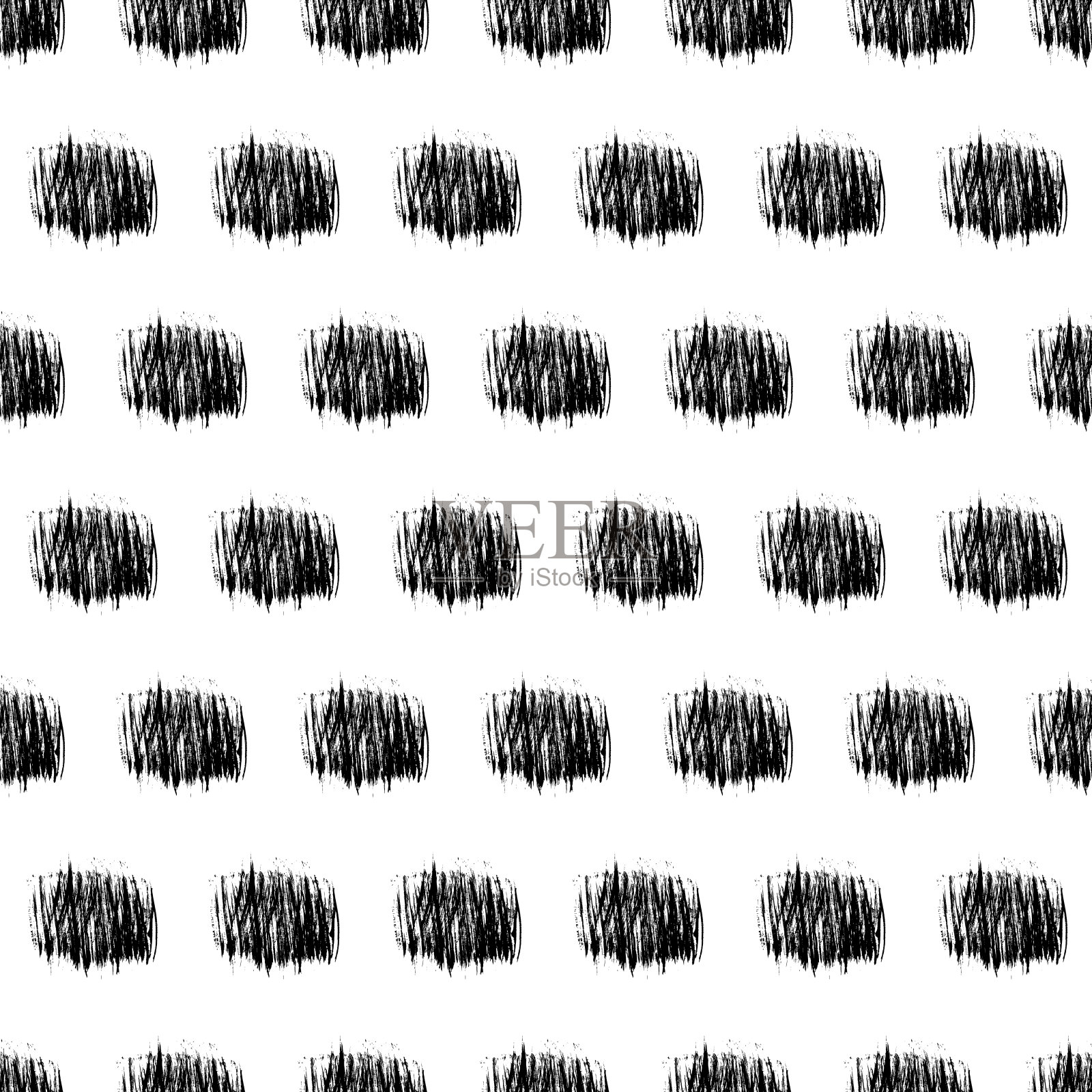 无缝图案与手绘涂鸦涂抹插画图片素材