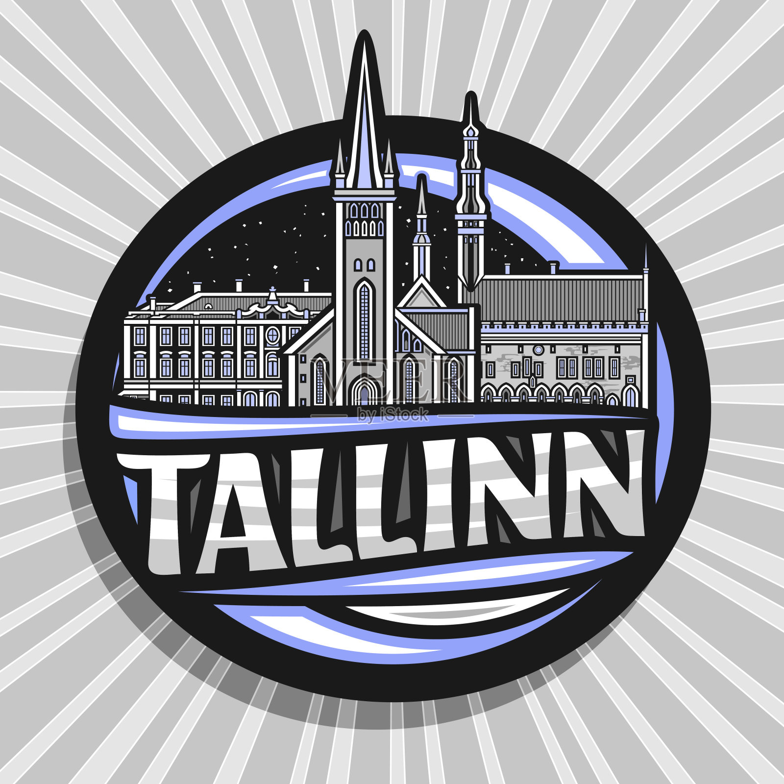 塔林矢量标志插画图片素材