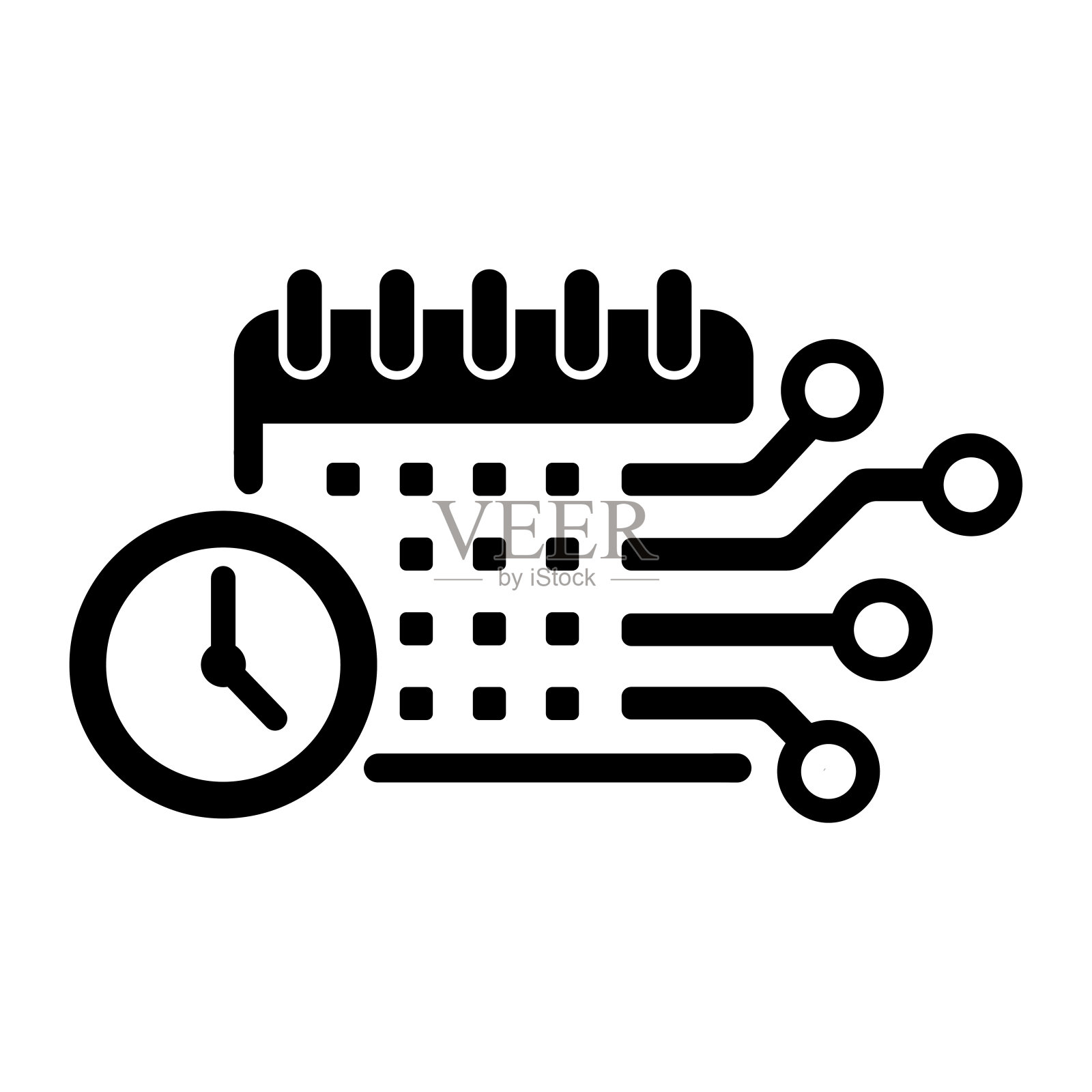 在线预约(在线调度)矢量图标说明插画图片素材