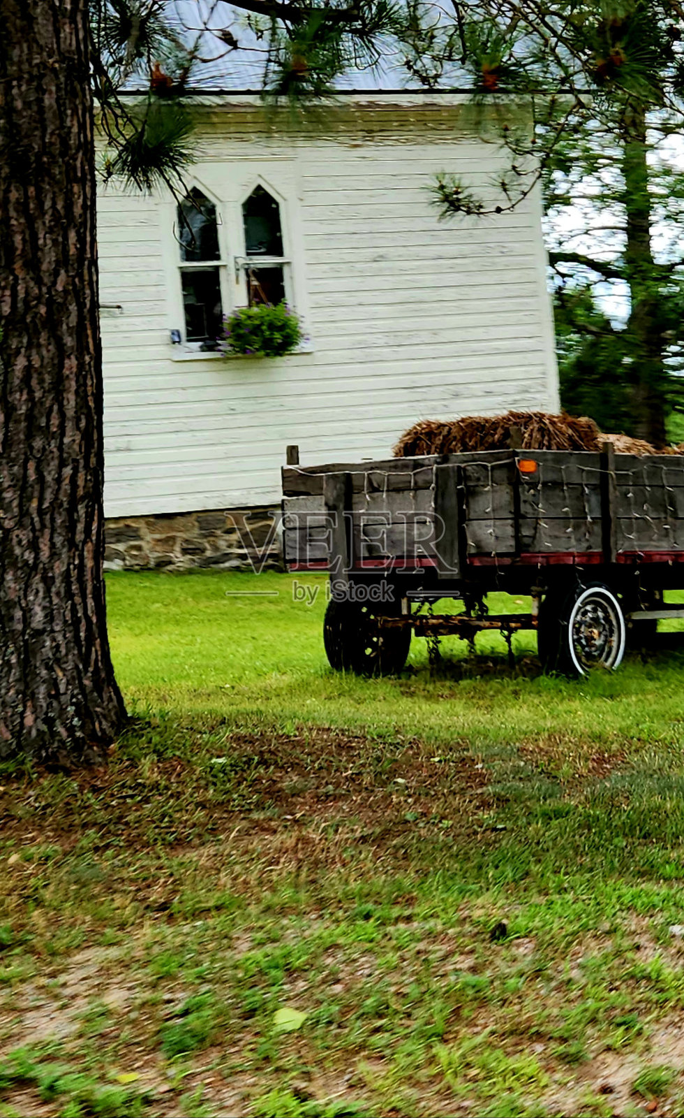 木制马车照片摄影图片