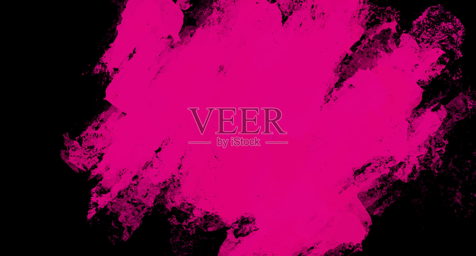 粉色明亮酸性有毒涂料抽象图案笔触在混凝土砌块墙壁空白空间设计文本背景上。照片摄影图片