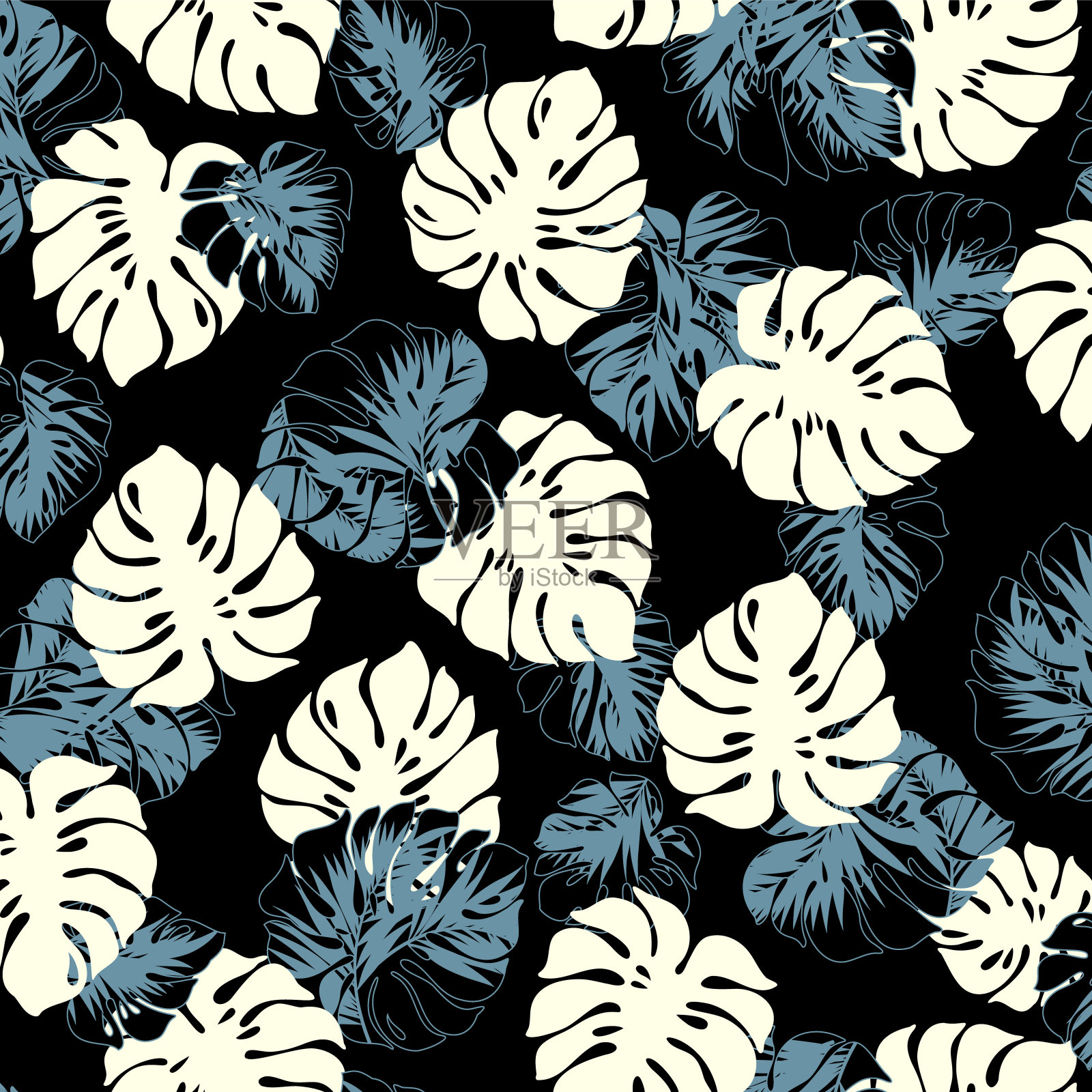 无缝的怪物图案非常适合纺织品，插画图片素材