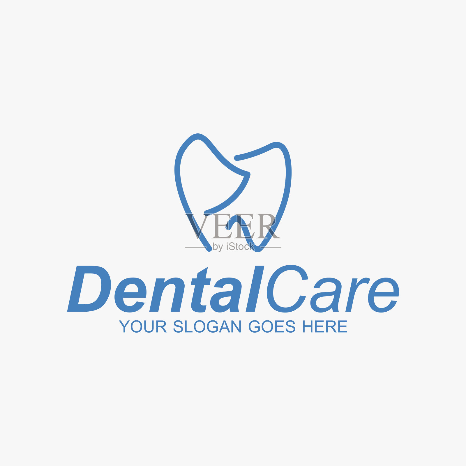 牙科创意字标。牙科保健，牙科护理和牙科诊所。健康，牙医和诊所的图形插画图片素材