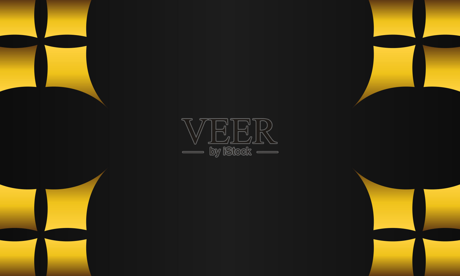奢华的黑色背景与抽象的金色几何形状插画图片素材