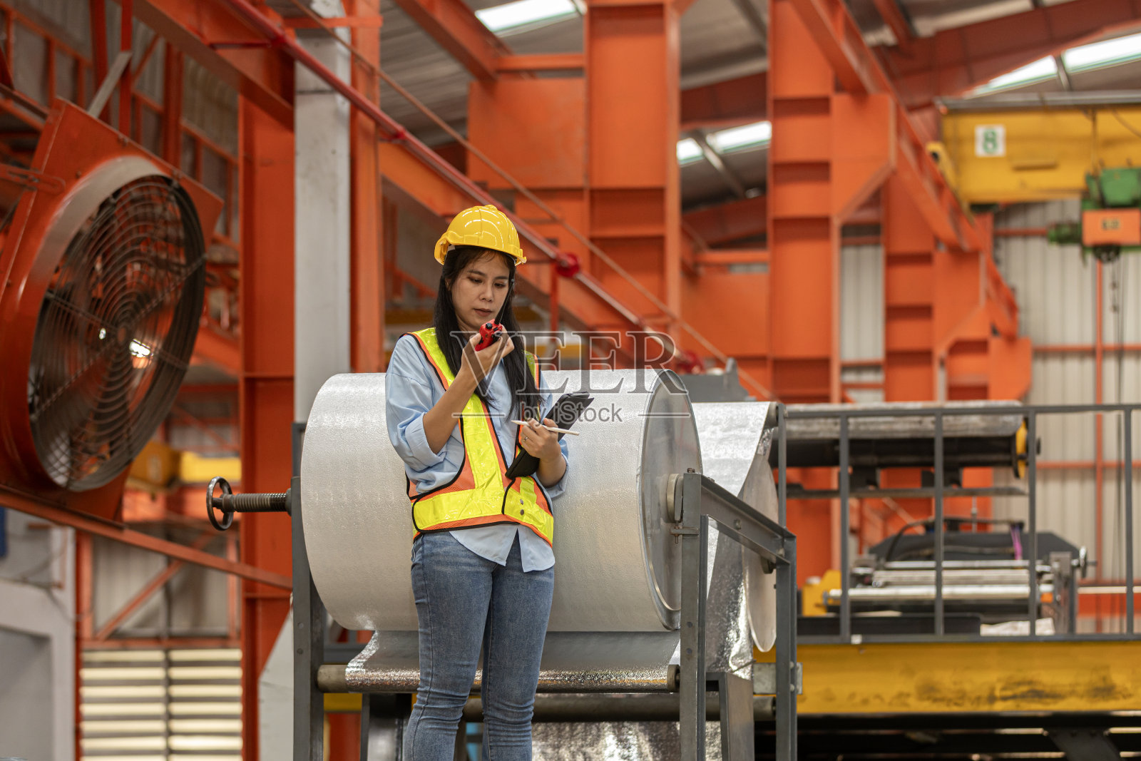 女起重机操作员照片摄影图片