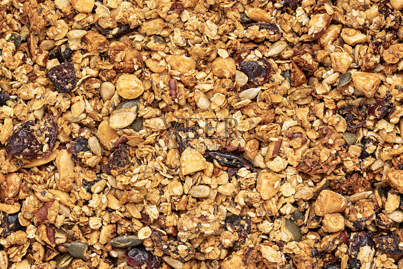 格兰诺拉麦片微距摄影照片摄影图片