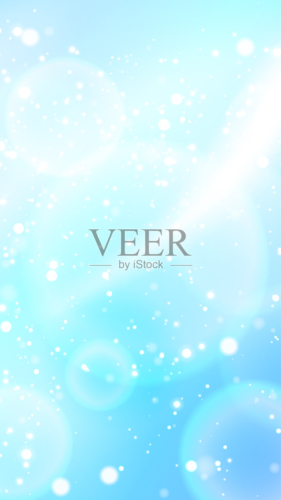 蓝色能量耀斑背景故事设置光的效果和火花。插画图片素材