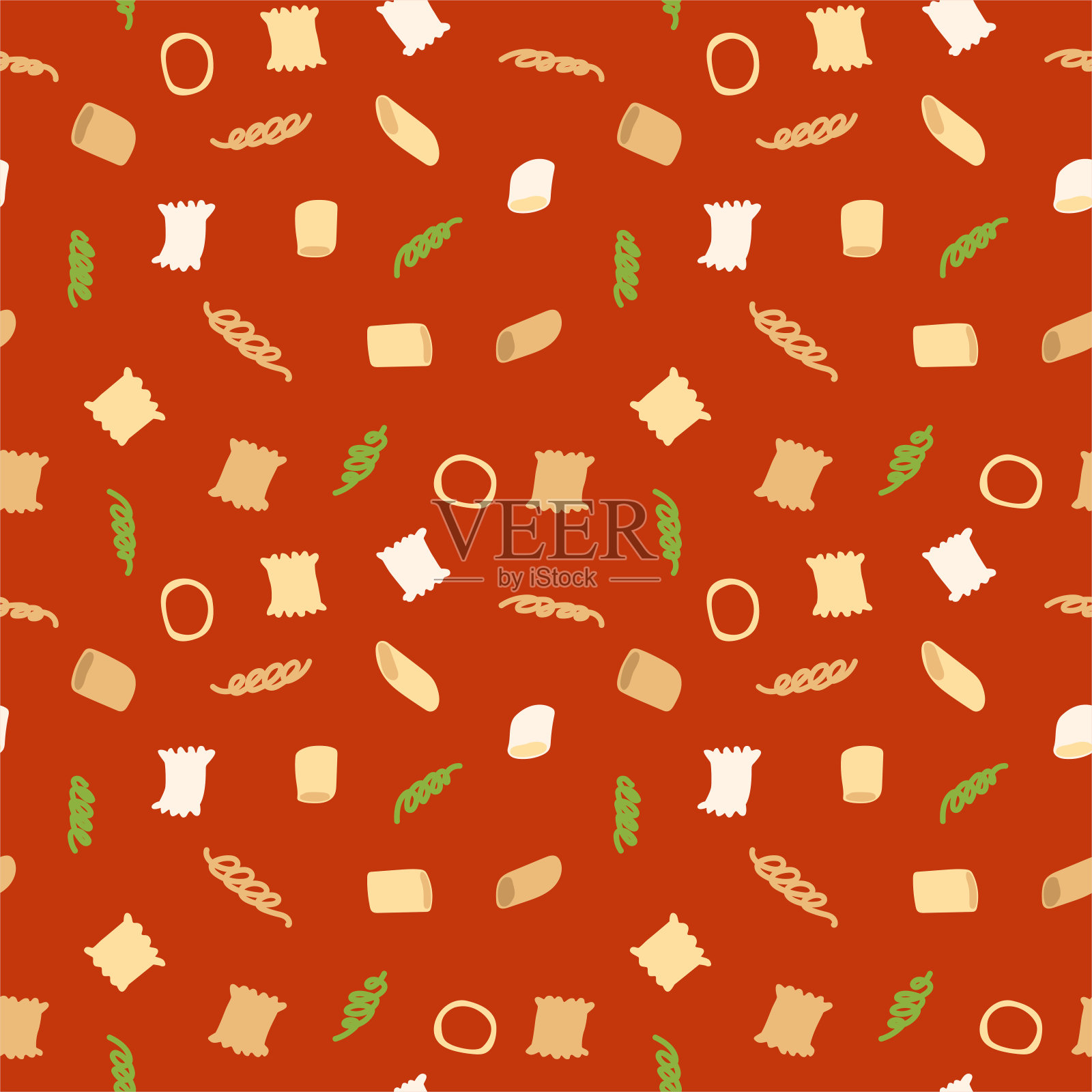 矢量手绘时尚传统意大利美食面食插图插画图片素材