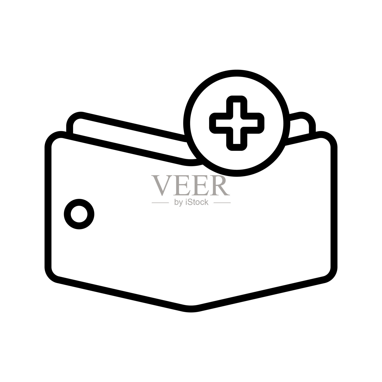 钱包通过应用程序，钱包，数字钱包，在线钱包图标。插画图片素材