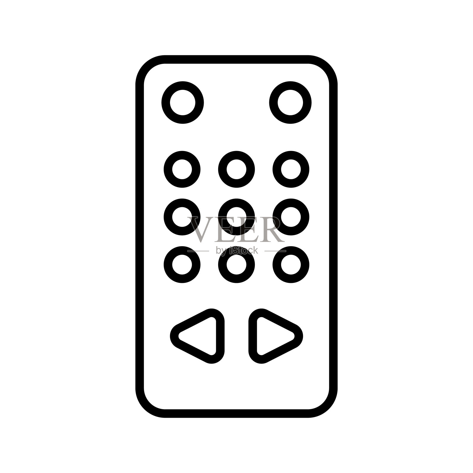 精心设计的远程图标，一种用于操作和管理电子设备的无线工具。插画图片素材