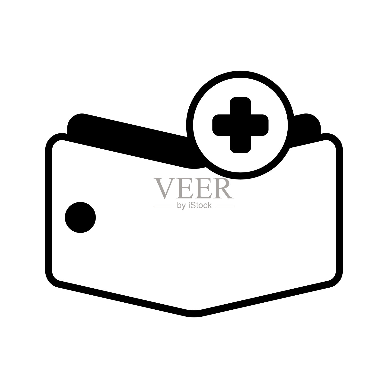 钱包通过应用程序，钱包，数字钱包，在线钱包图标。插画图片素材