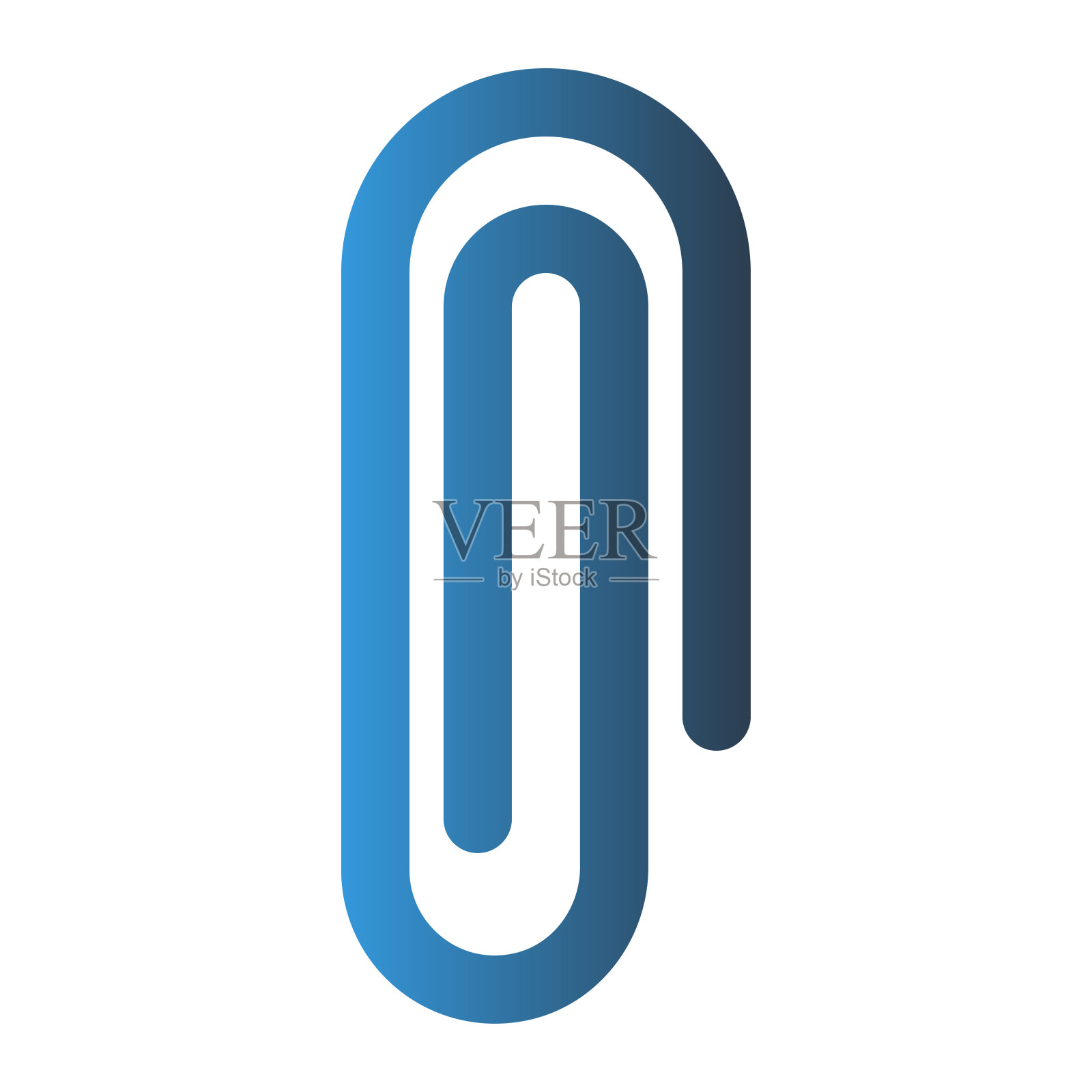 回形针轮廓图标。渐变颜色适合界面，网站，UI和移动应用程序。插画图片素材