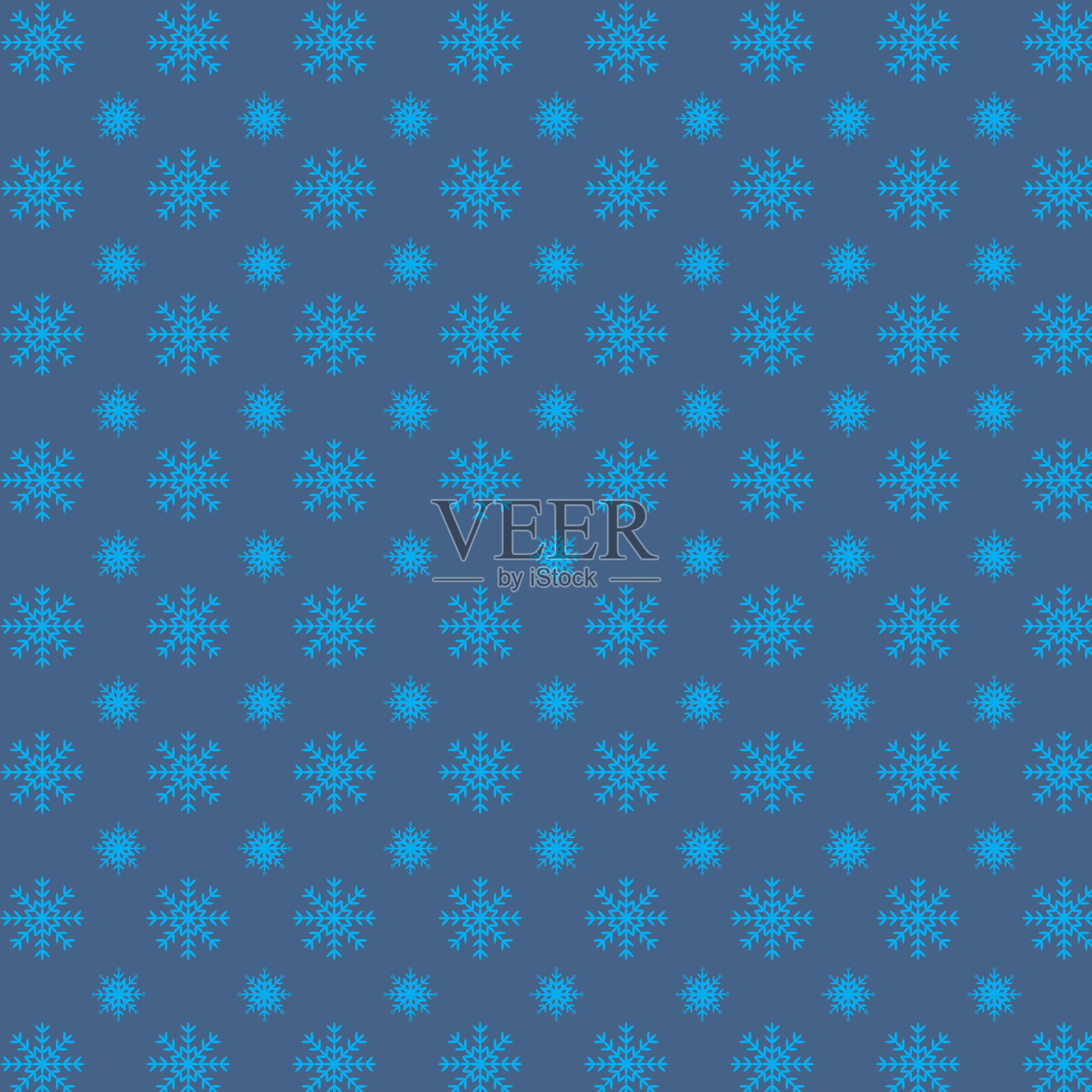 冬天的雪花图案无缝插画图片素材