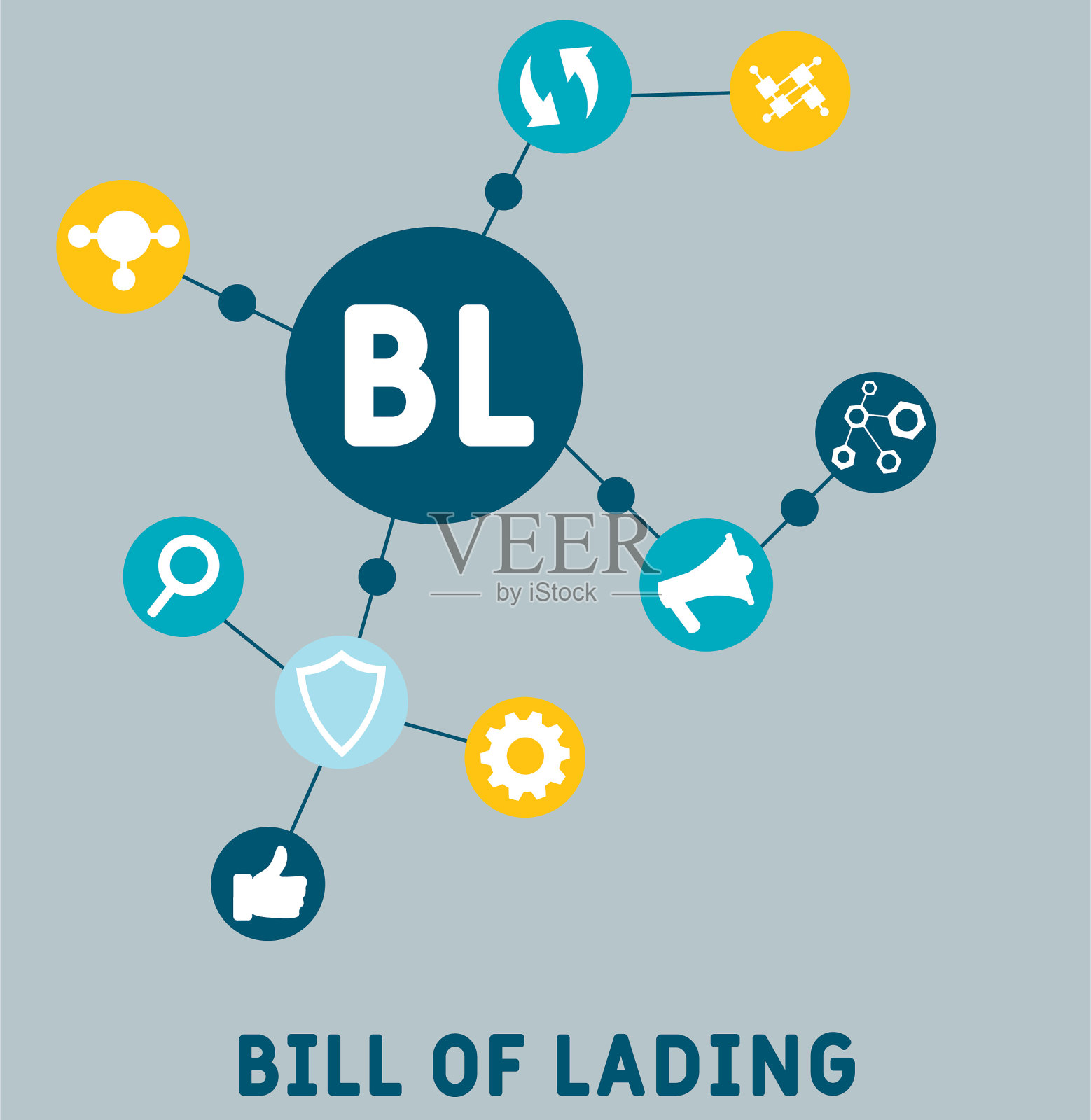 提单的缩写插画图片素材