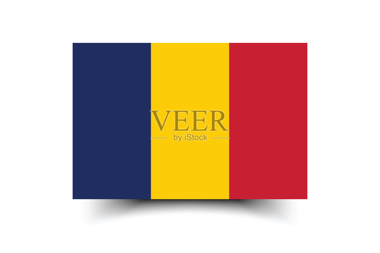 乍得国旗。插画图片素材