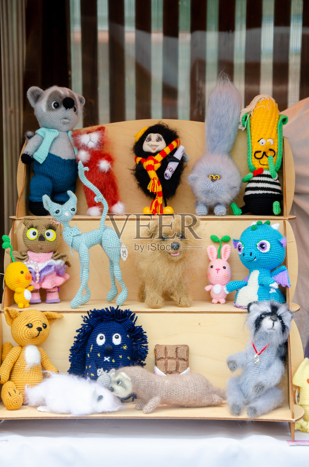 设计师软针织玩具出售照片摄影图片