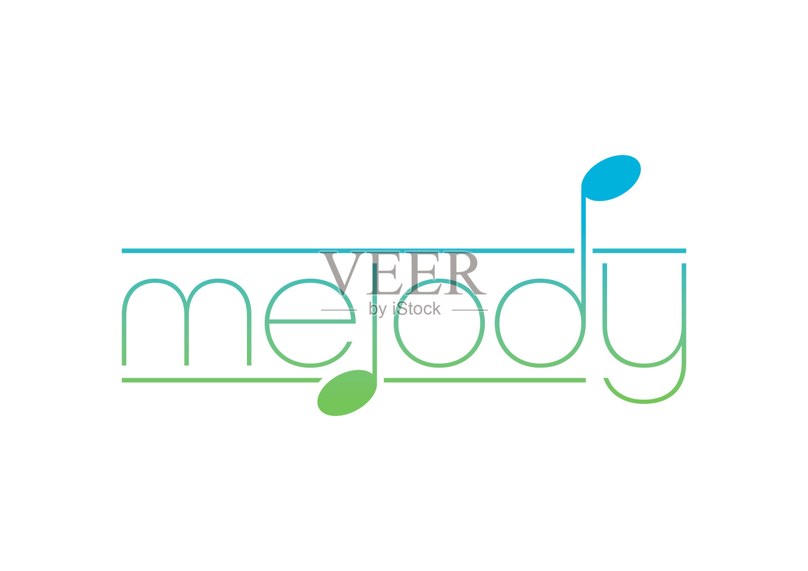 旋律词和音符在白色的背景。旋律的标志插画图片素材