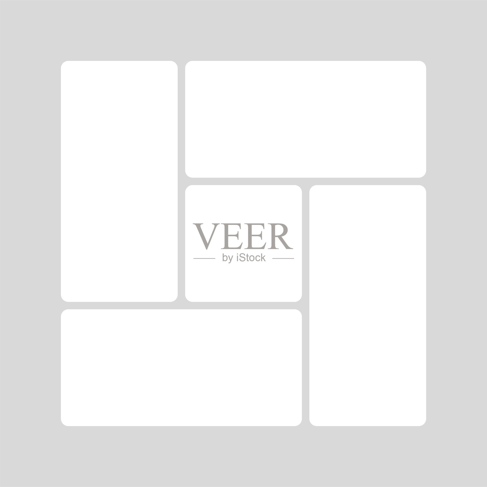 模板拼贴五帧，图像，照片插画图片素材