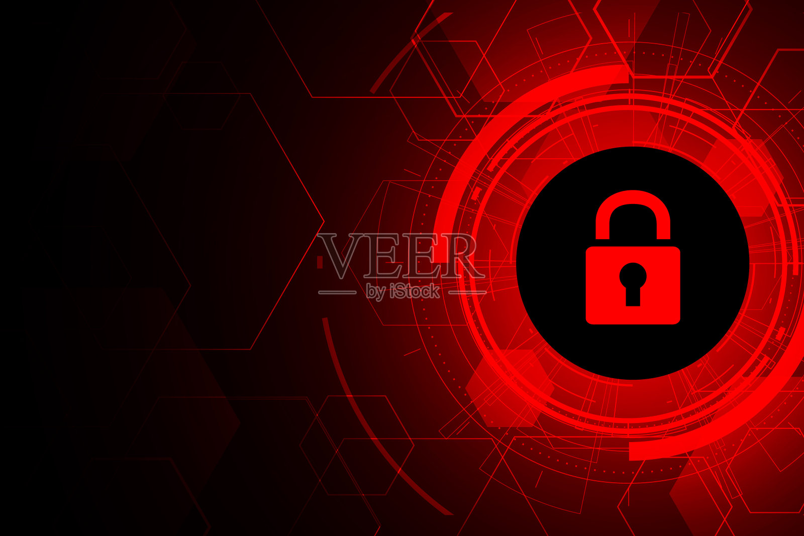 网络安全技术概念，盾牌与钥匙孔图标与世界地图背景，个人数据，矢量插图。插画图片素材